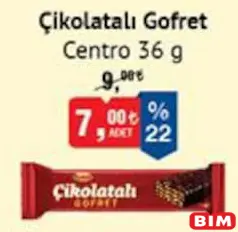 CENTRO ÇİKOLATALI GOFRET 36 G